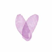 violette digitale Aquarellherzliebe vektor