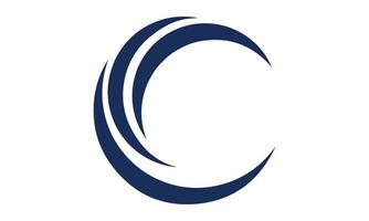c Logo Form Buchstabe Mond vektor