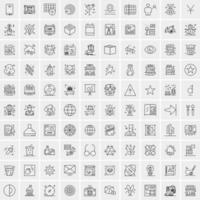 100 Business-Icons für Web- und Printmaterial vektor