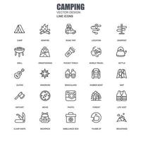Camping liefert kostenlose Vektor-Illustration-Symbol vektor