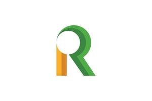 abstraktes R-Brief-Logo vektor
