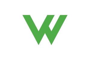 w Brief Logo Vorlage vektor