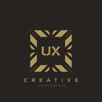 ux Anfangsbuchstabe Luxus Ornament Monogramm Logo Vorlage Vektor