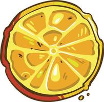 ikon symbol citron- orange frukt ljus färgrik vektor