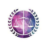 Law Balance und Anwaltsmonogramm-Logo-Design. Balance-Logo-Design in Bezug auf Anwalt, Anwaltskanzlei oder Anwälte. vektor