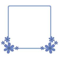Rahmen mit blauen Wildblumen. Vektorrahmen mit Blumen. vektor