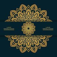 Luxus-Mandala-Hintergrund mit goldener Farbvorlage kostenloser Download vektor