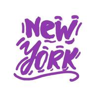 New York City Typografie Strichzeichnungen Design. für bekleidung, t-shirt, druck, wohnkulturelemente vektor