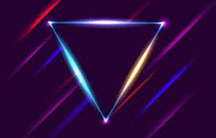 triangel neon ram bakgrund vektor