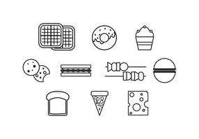 Freie Food Line Icons Vector