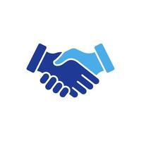 Handshake-Partnerschaft professionelle Silhouette-Symbol. Hand schütteln Geschäft Farbe Piktogramm. Zusammenarbeit Teamvereinbarung Finanztreffen Symbol. isolierte Vektorillustration. vektor