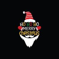 ho ho ho frohe weihnachten vektor t-shirt vorlage. Weihnachts-T-Shirt-Design. kann für bedruckte Tassen, Aufkleberdesigns, Grußkarten, Poster, Taschen und T-Shirts verwendet werden.