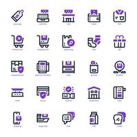 Retail Store Icon Pack für Ihre Website, Ihr Handy, Ihre Präsentation und Ihr Logo-Design. Einzelhandelsgeschäft Symbol gemischte Linie und solides Design. Vektorgrafik-Illustration und editierbarer Strich. vektor