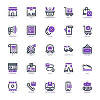 Retail Store Icon Pack für Ihre Website, Ihr Handy, Ihre Präsentation und Ihr Logo-Design. Einzelhandelsgeschäft Symbol gemischte Linie und solides Design. Vektorgrafik-Illustration und editierbarer Strich. vektor