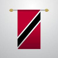 trinidad und tobago hängende flagge vektor