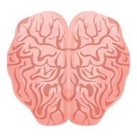 mänsklig hjärna sinne ikon, tecknad serie stil vektor