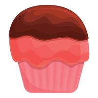 glasyr muffin ikon, tecknad serie och platt stil vektor