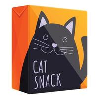 Katze-Snack-Symbol, Cartoon-Stil vektor