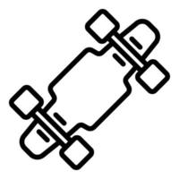 Street-Skateboard-Symbol, Umrissstil vektor