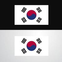 korea söder flagga baner design vektor