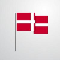 Souveräner Militärorden von Malta, wehender Flaggendesignvektor vektor