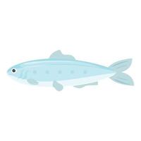 Lebensmittel-Sardine-Symbol-Cartoon-Vektor. Fisch Meeresfrüchte vektor