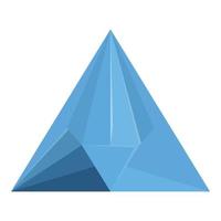 triangel pyramid ikon tecknad serie vektor. sten pärla vektor