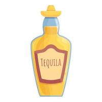 tequila dryck flaska ikon tecknad serie vektor. skott glas vektor