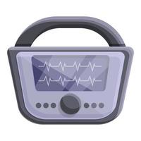Kardiologie-Defibrillator-Symbol, Cartoon-Stil vektor