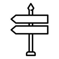 Schild Außenwerbung Symbol, Umriss-Stil vektor