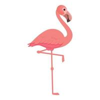 Flamingo-Vogel-Symbol Cartoon-Vektor. süßer rosa Vogel vektor