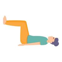 Pilates-Pose-Symbol, Cartoon-Stil vektor