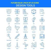 Design-Tools-Icons Futuro Blue 25 Icon Pack vektor