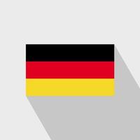 Deutschland-Flagge langer Schatten-Designvektor vektor