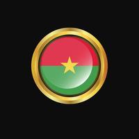 Burkina Faso-Flagge goldener Knopf vektor