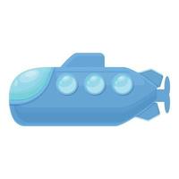 vatten u-båt ikon, tecknad serie stil vektor