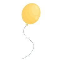 gul ballong ikon tecknad serie vektor. födelsedag fest vektor