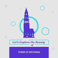 låter utforska de skönhet av torn av nevyansk ryssland nationell landmärken vektor