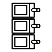 Holzkisten Außenwerbung Symbol, Outline-Stil vektor