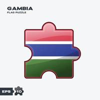 gambia flagga pussel vektor