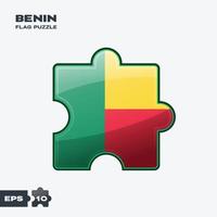 benin flagga pussel vektor