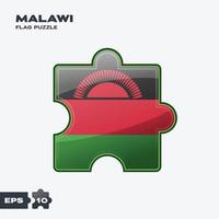 malawi flagga pussel vektor