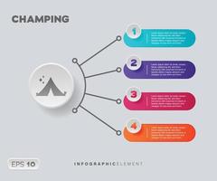 Camping-Infografik-Element vektor