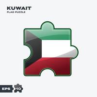 Kuwait-Flagge-Puzzle vektor