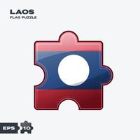 Laos-Flagge-Puzzle vektor