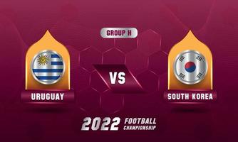 Katar Fußballweltmeisterschaft 2022 Uruguay gegen Südkorea Spiel vektor