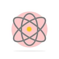 Atom Bildung Physik Wissenschaft abstrakte Kreis Hintergrund flache Farbe Symbol vektor