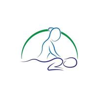 Körpermassage-Logo-Vektor vektor