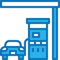 Tankstelle Gaskraftstoff Autobau - blaues Symbol vektor
