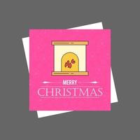 weihnachtskartendesign mit elegantem design und rosa hintergrundvektor vektor